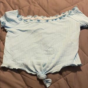 Over the shoulder cropped top